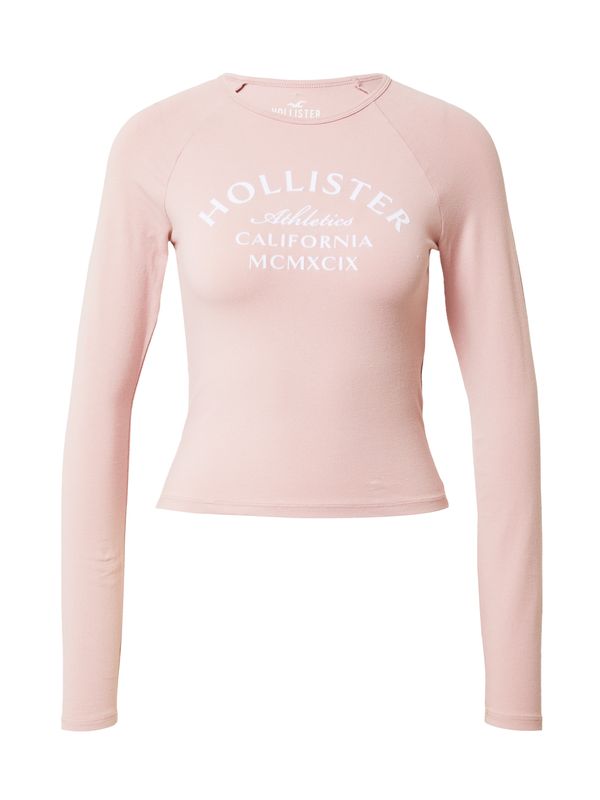 HOLLISTER HOLLISTER Тениска  пастелно розово / бяло