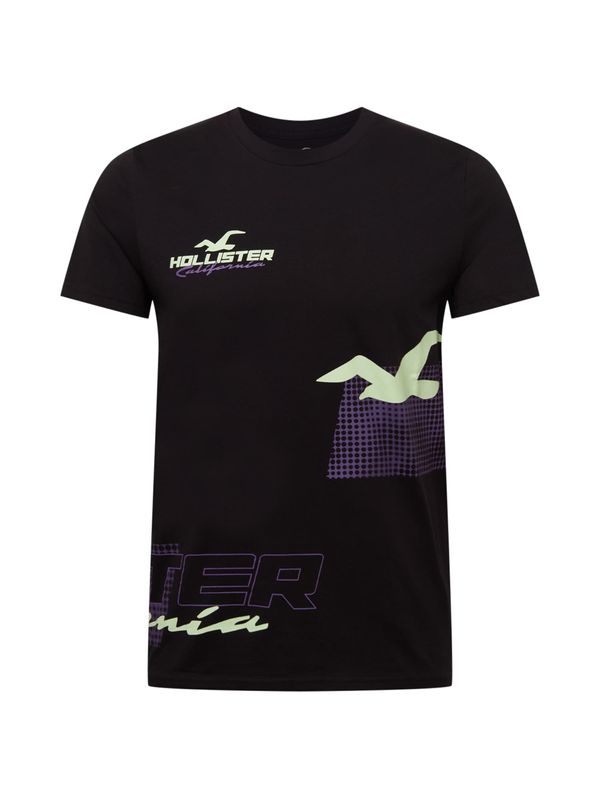 HOLLISTER HOLLISTER Тениска  пастелно зелено / тъмнолилаво / черно