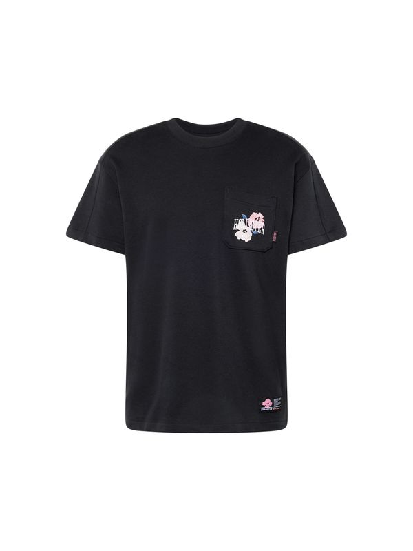 HOLLISTER HOLLISTER Тениска  синьо / бледорозово / черно / бяло