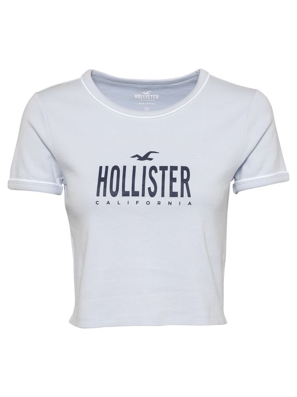 HOLLISTER HOLLISTER Тениска 'Sporty'  нейви синьо / светлосиньо / бяло