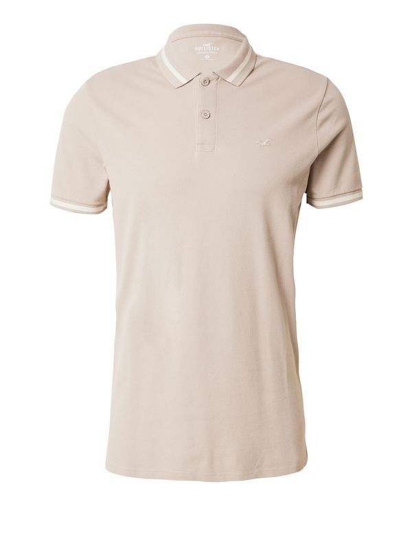 HOLLISTER HOLLISTER Тениска  светлокафяво / бяло