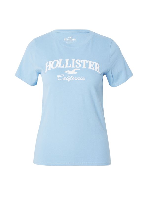 HOLLISTER HOLLISTER Тениска 'TECH CHAIN 3'  светлосиньо / бяло