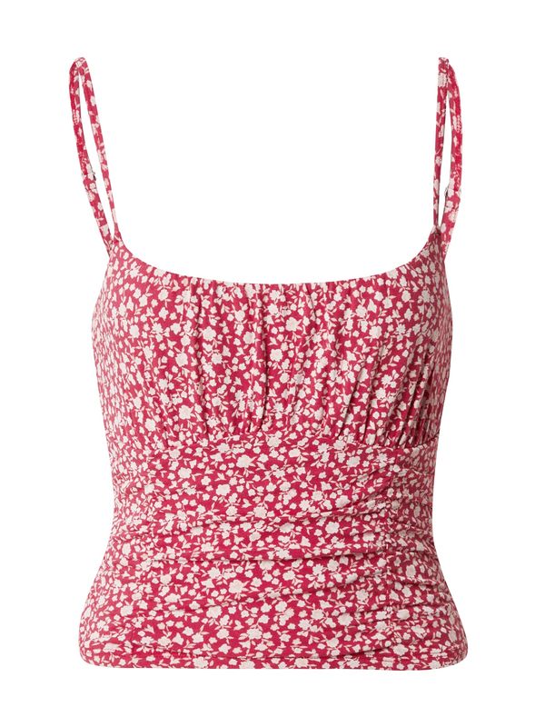 HOLLISTER HOLLISTER Топ  цвят "пясък" / червено / бяло