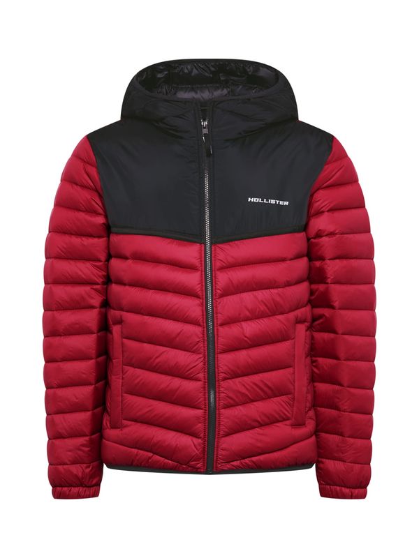 HOLLISTER HOLLISTER Зимно яке  сиво / бургундово червено / черно