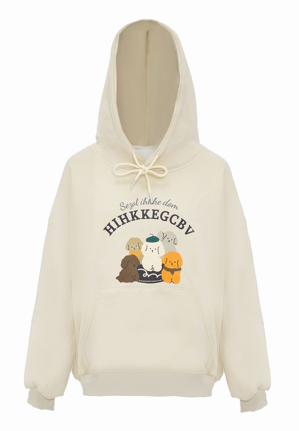 HOMEBASE HOMEBASE Суичър  бежово / шоколад / оранжево / черно