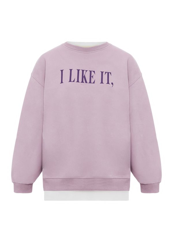 HOMEBASE HOMEBASE Суичър  орхидея / тъмнолилаво / бяло