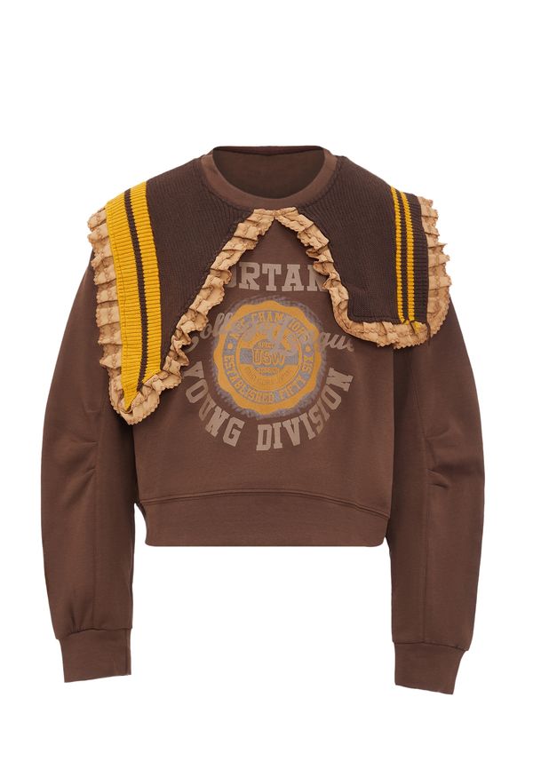 HOMEBASE HOMEBASE Суичър  тъмнокафяво / къри / таупе сиво