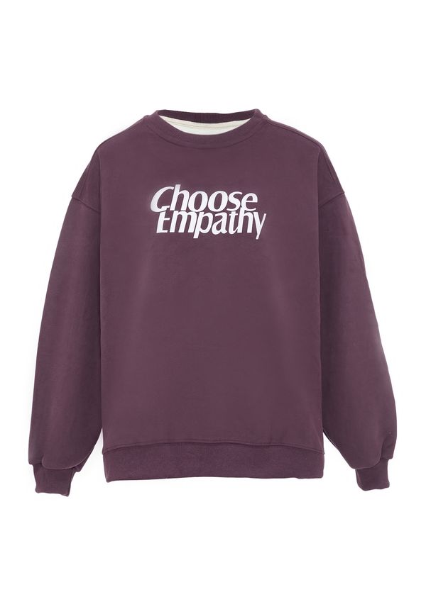 HOMEBASE HOMEBASE Суичър  тъмнолилаво / бяло