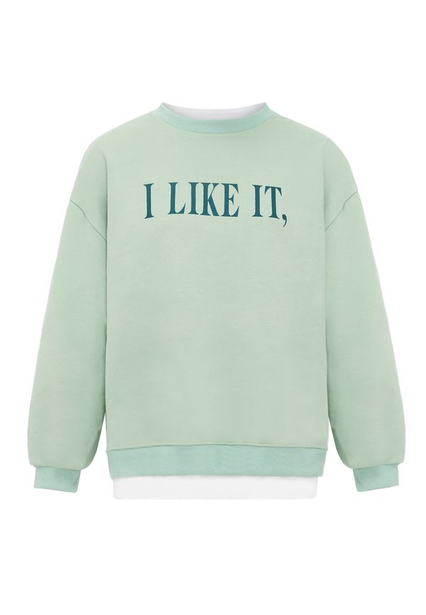 HOMEBASE HOMEBASE Суичър  тюркоазен / мента / бяло