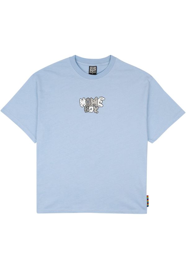 HOMEBOY HOMEBOY Тениска 'Screaming Face'  светлосиньо / сиво / червено / бяло