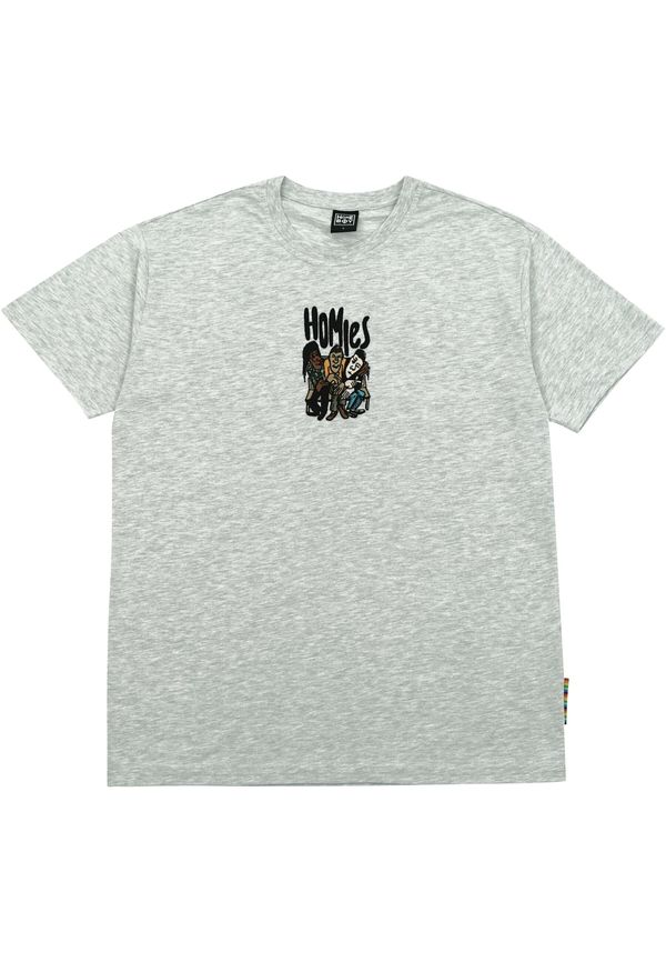 HOMEBOY HOMEBOY Тениска  синьо / сив меланж / оранжево / черно