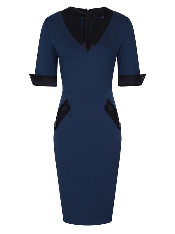 HotSquash HotSquash Рокля  морскосиньо / черно