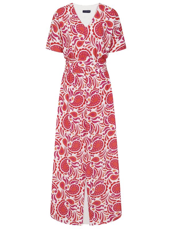 HotSquash HotSquash Рокля  оранжево / корал / магента / гренадин / бяло