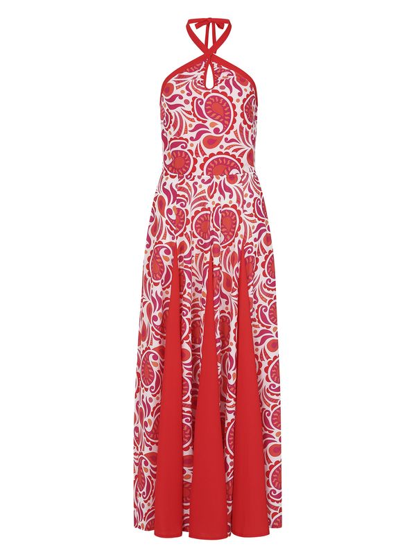 HotSquash HotSquash Рокля  оранжево / магента / огнено червено / бяло