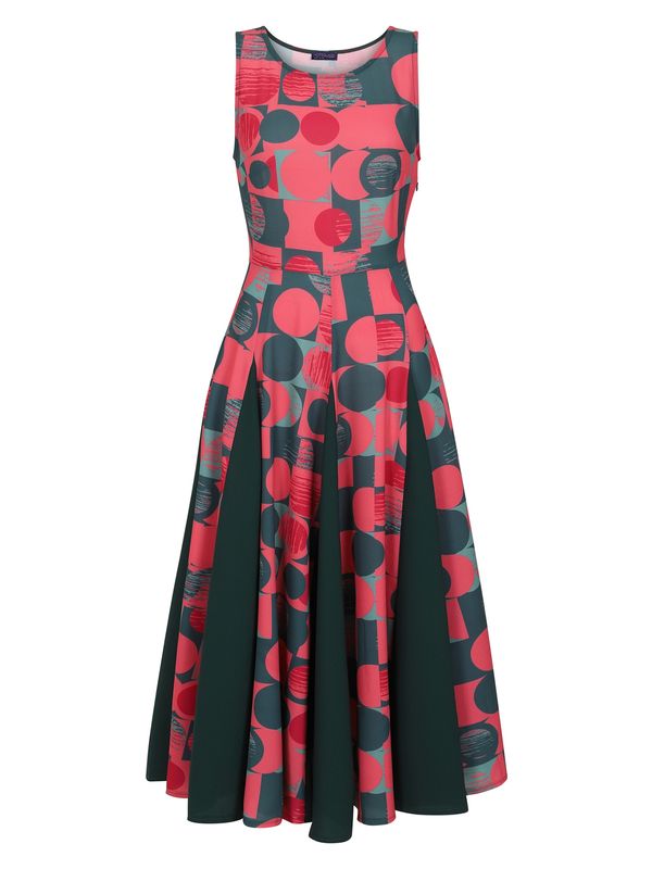 HotSquash HotSquash Рокля  тъмнозелено / корал / червено / черешово червено