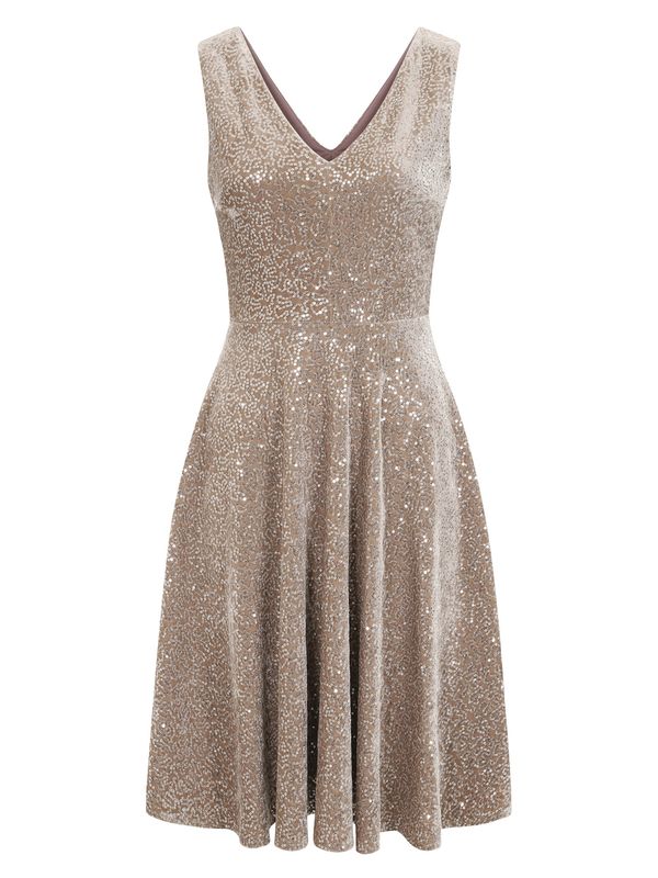 HotSquash HotSquash Рокля за коктейл  цвят "пясък"