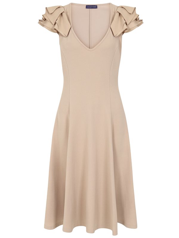 HotSquash HotSquash Рокля за коктейл  кремаво