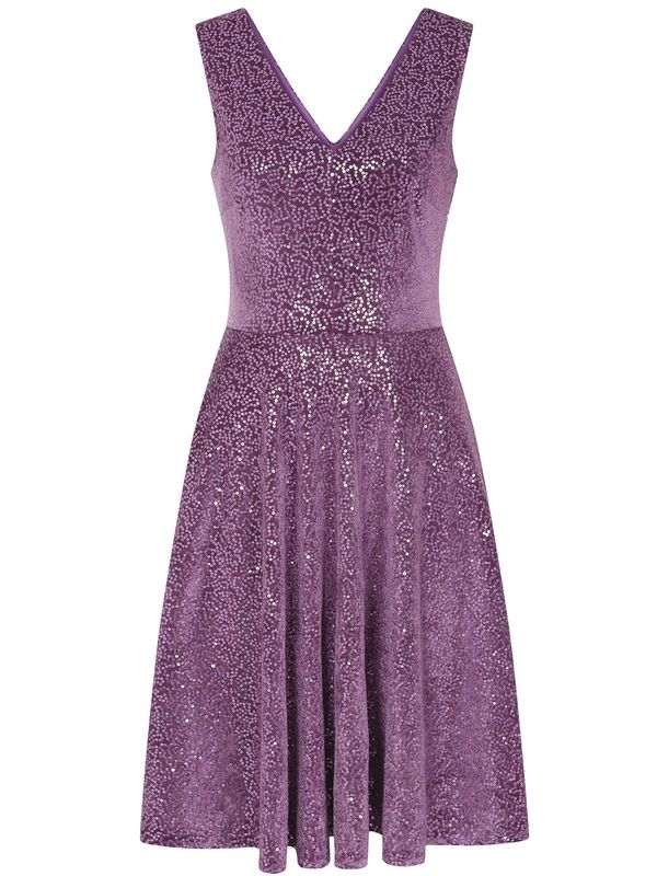 HotSquash HotSquash Рокля за коктейл  тъмнолилаво