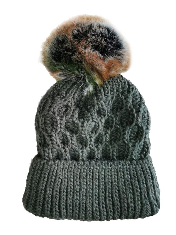 HotSquash HotSquash Шапка  бежово / тъмнозелено