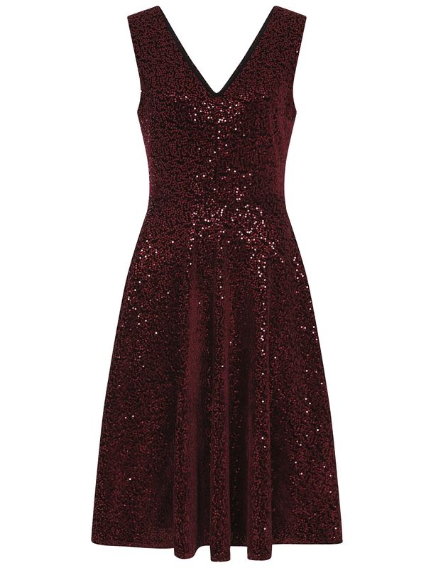 HotSquash HotSquash Вечерна рокля  винено червено