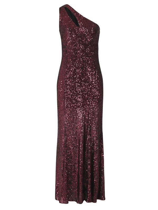 HotSquash HotSquash Вечерна рокля  винено червено
