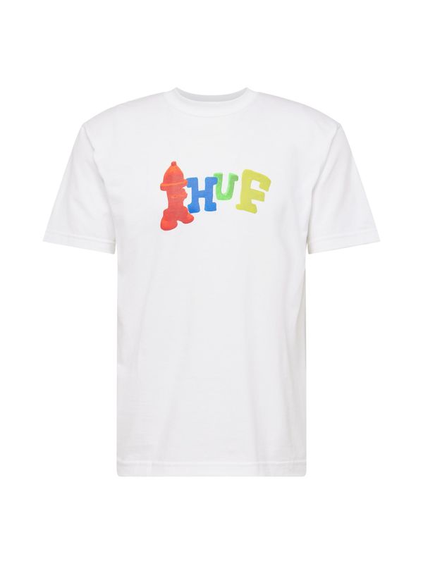 HUF HUF Тениска 'Claytime'  синьо / светлозелено / червено / бяло
