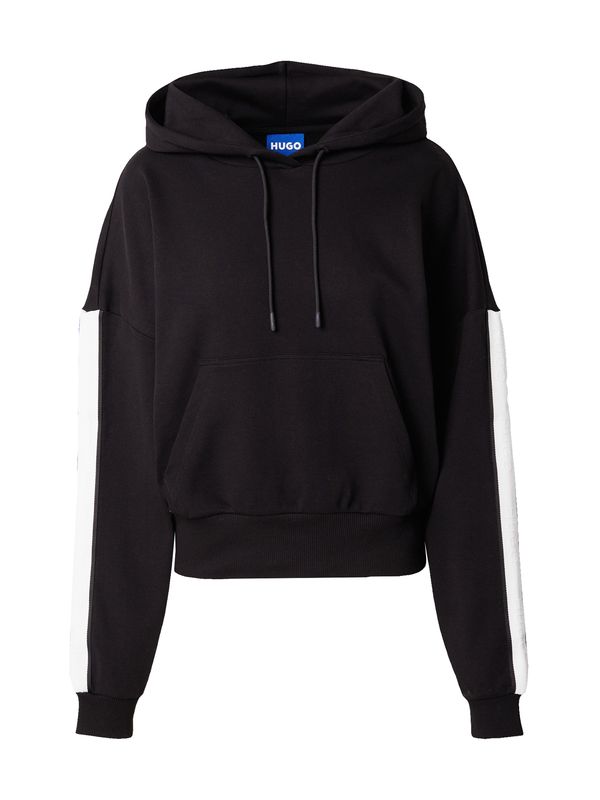 HUGO Blue HUGO Blue Суичър 'Defira_B'  черно / бяло