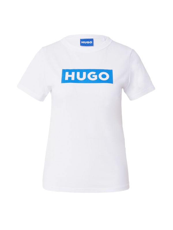 HUGO Blue HUGO Blue Тениска 'Classic'  синьо / бяло