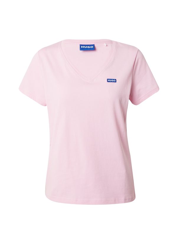 HUGO Blue HUGO Blue Тениска 'Classic'  синьо / светлорозово