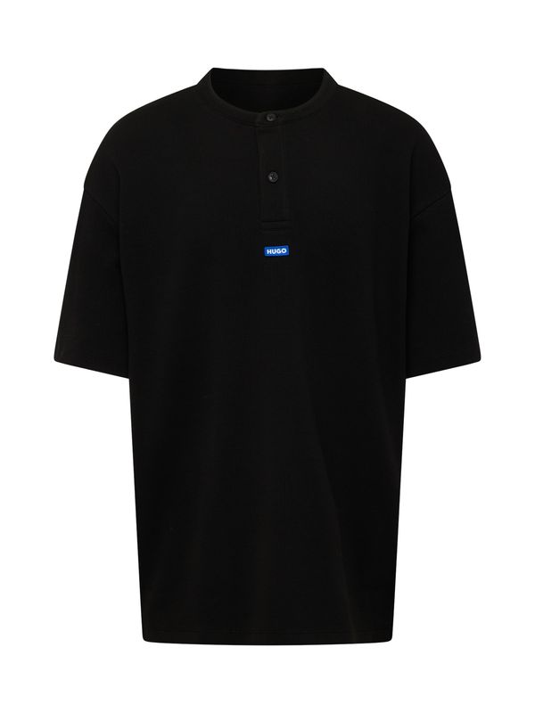 HUGO Blue HUGO Blue Тениска 'Nafu'  лазурно синьо / черно / бяло