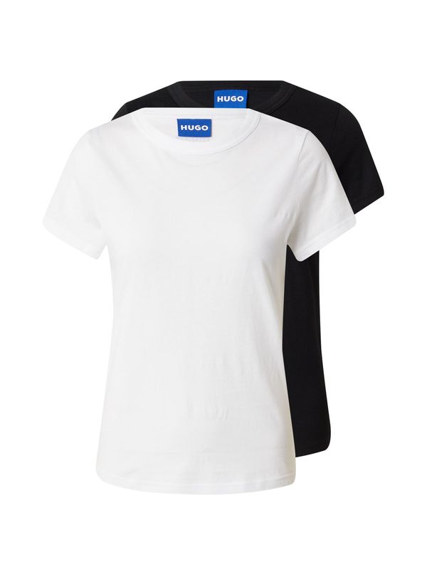 HUGO Blue HUGO Blue Тениска 'Nerenia_B'  кралско синьо / черно / бяло