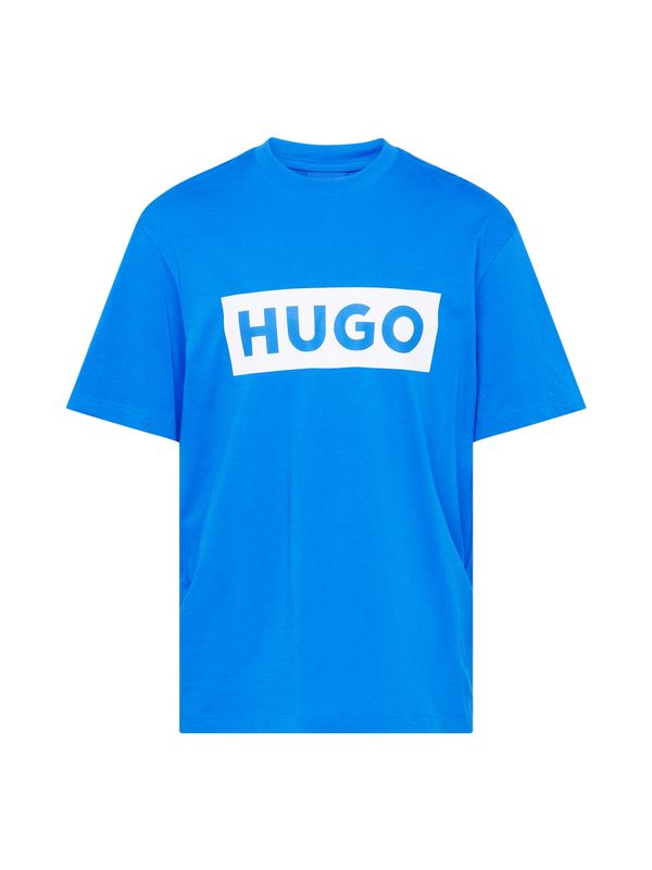HUGO Blue HUGO Blue Тениска 'Nico'  лазурно синьо / бяло