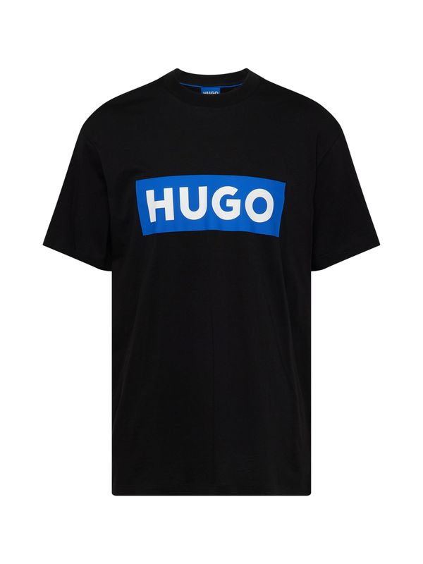 HUGO Blue HUGO Blue Тениска 'Nico'  лазурно синьо / черно / бяло