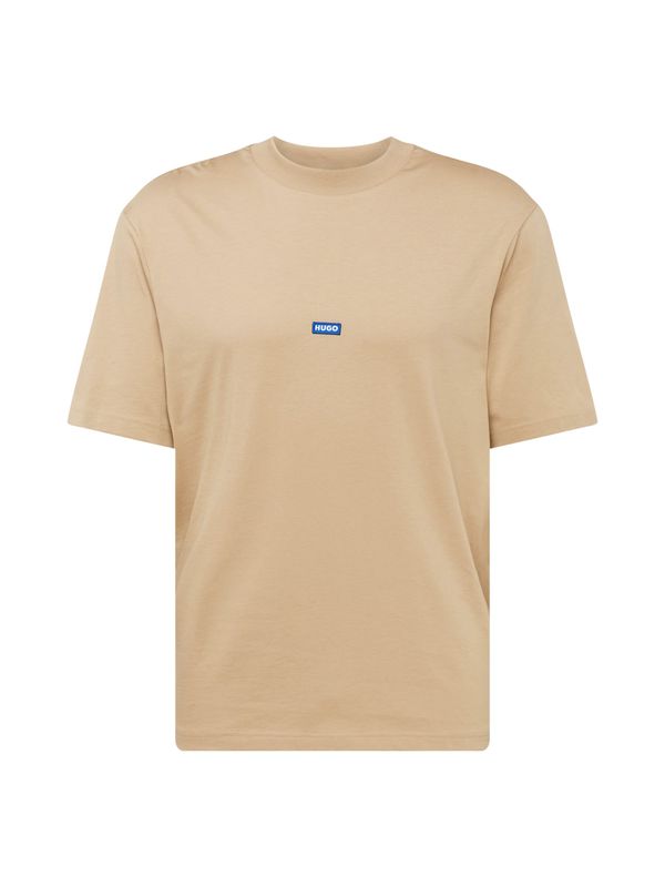 HUGO Blue HUGO Blue Тениска 'Nieros'  бежово / синьо / бяло