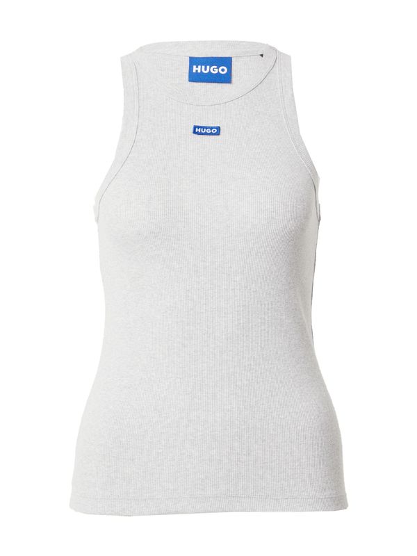 HUGO Blue HUGO Blue Топ  синьо / сив меланж / мръсно бяло