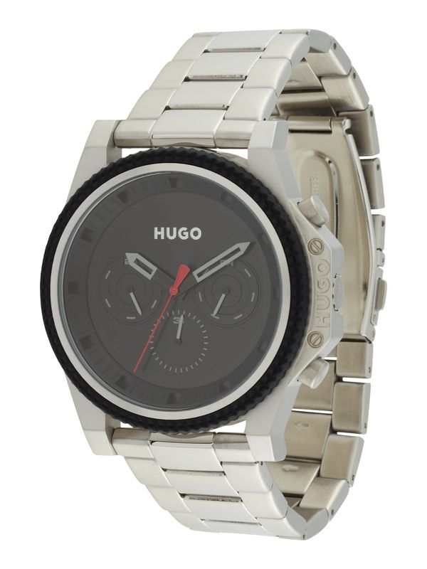 HUGO Red HUGO Red Аналогов часовник '#BRAVE'  червено / черно / сребърно / бяло