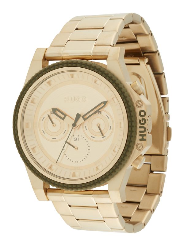 HUGO Red HUGO Red Аналогов часовник '#BRAVE'  злато / маслина