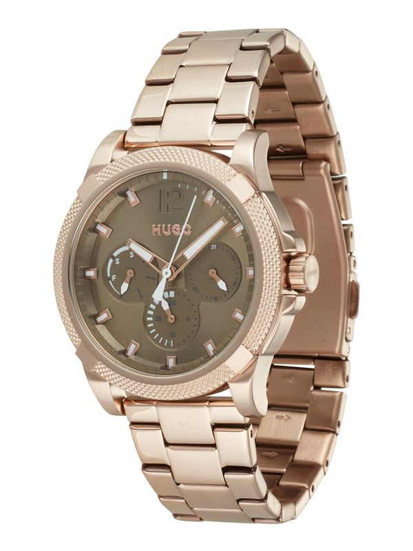 HUGO Red HUGO Red Аналогов часовник  розово злато / каки
