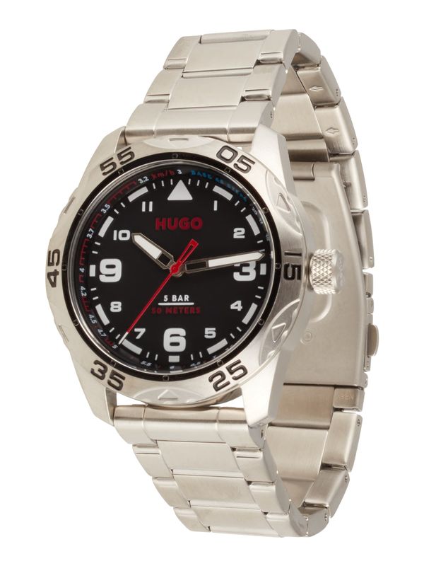HUGO Red HUGO Red Аналогов часовник 'Trek'  синьо / червено / черно / сребърно