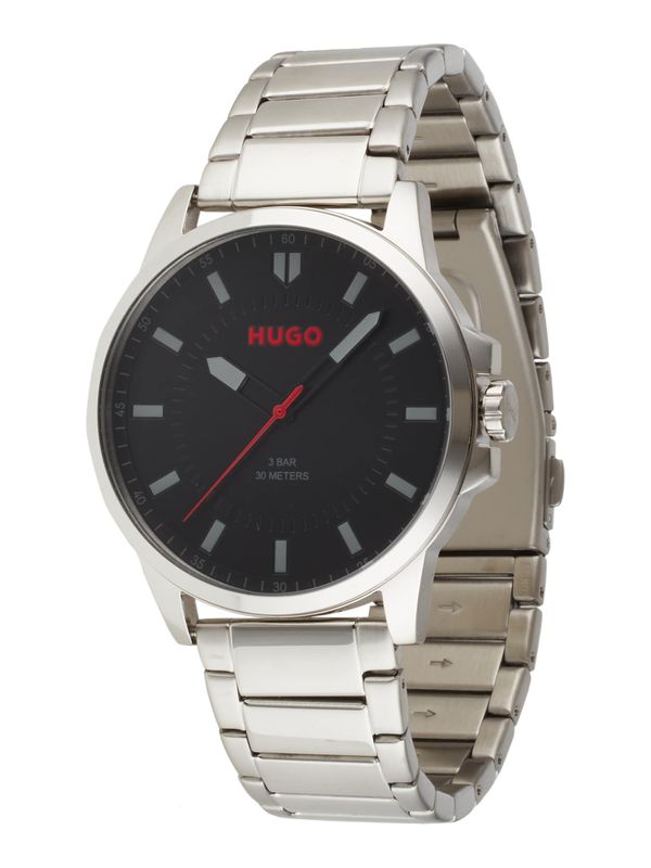 HUGO Red HUGO Red Аналогов часовник  тъмносиво / червено / черно / сребърно