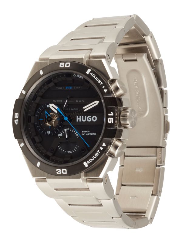 HUGO Red HUGO Red Аналогов часовник 'Wild'  синьо / черно / сребърно / бяло
