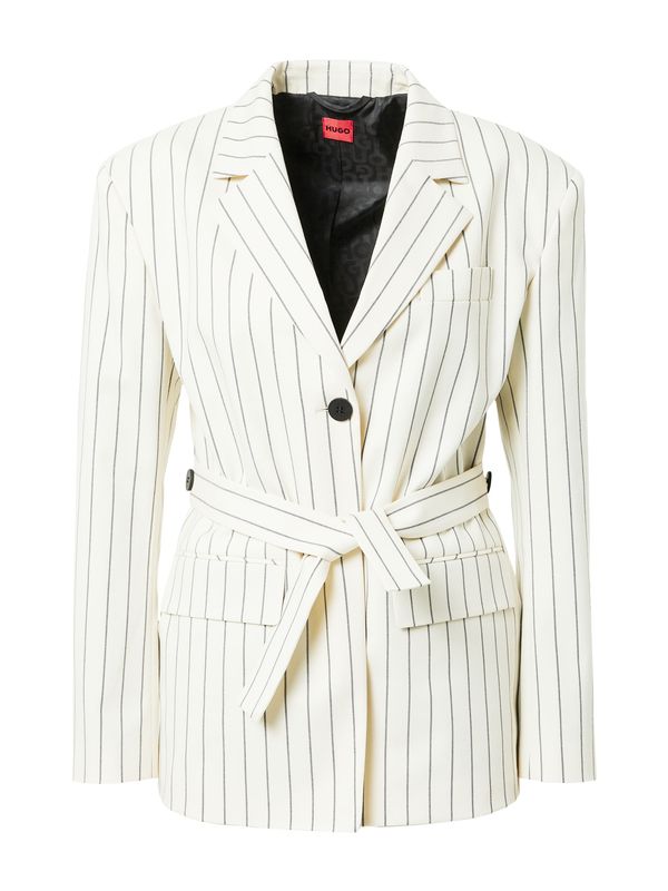 HUGO Red HUGO Red Блейзър 'Aeva'  черно / мръсно бяло