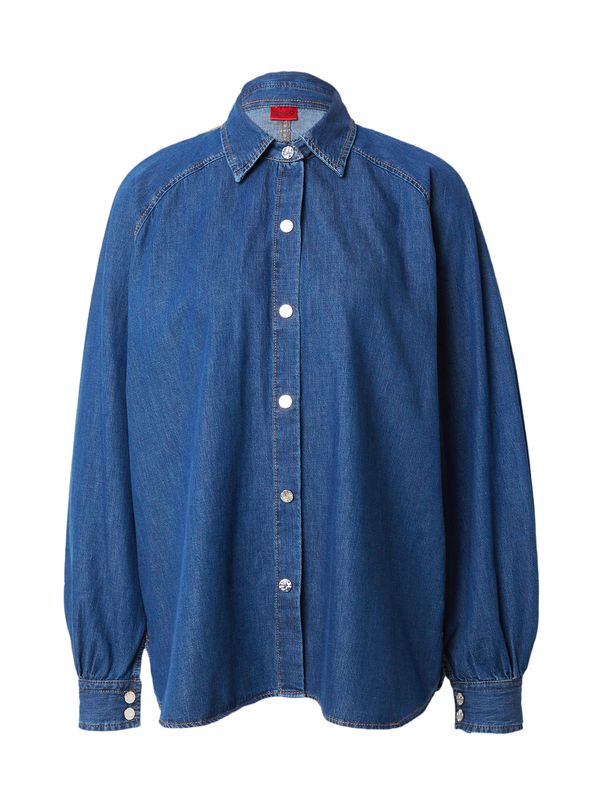 HUGO Red HUGO Red Блуза 'Erinnia'  синьо / ярко червено / черно