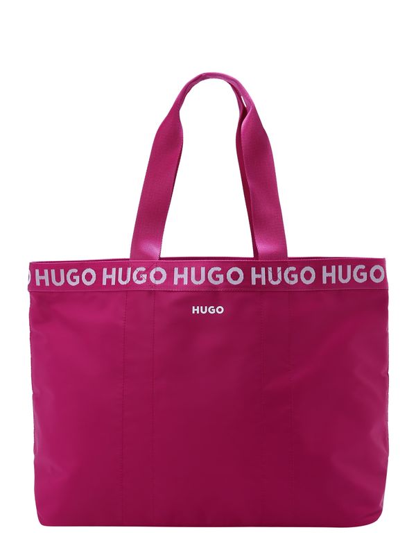 HUGO Red HUGO Red "Чанта тип ""Shopper""" 'Becky'  тъмнорозово / бяло