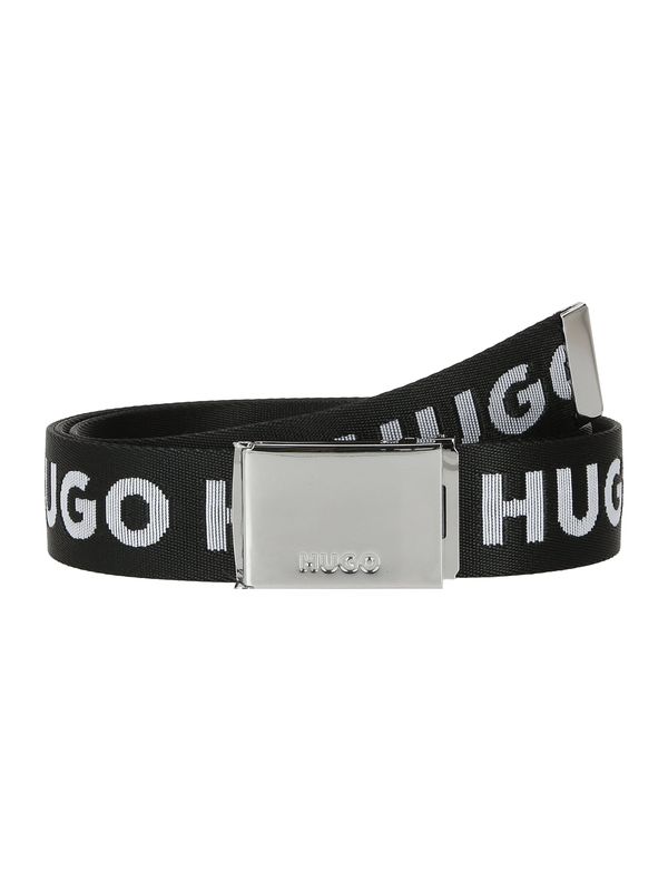 HUGO Red HUGO Red Колан 'Garratt'  черно / сребърно / бяло