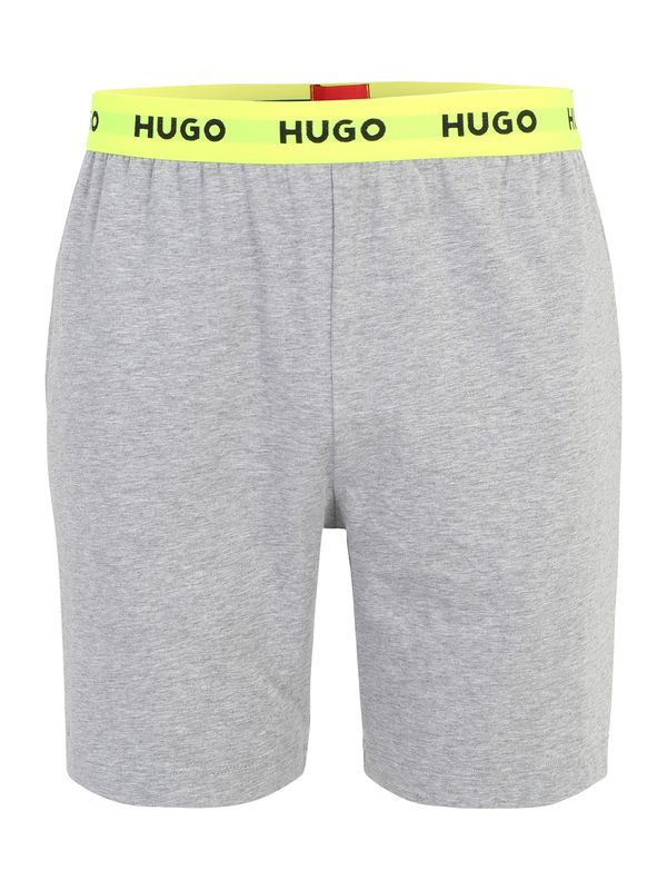 HUGO Red HUGO Red Къса пижама 'Linked'  жълто / сив меланж / лайм / черно