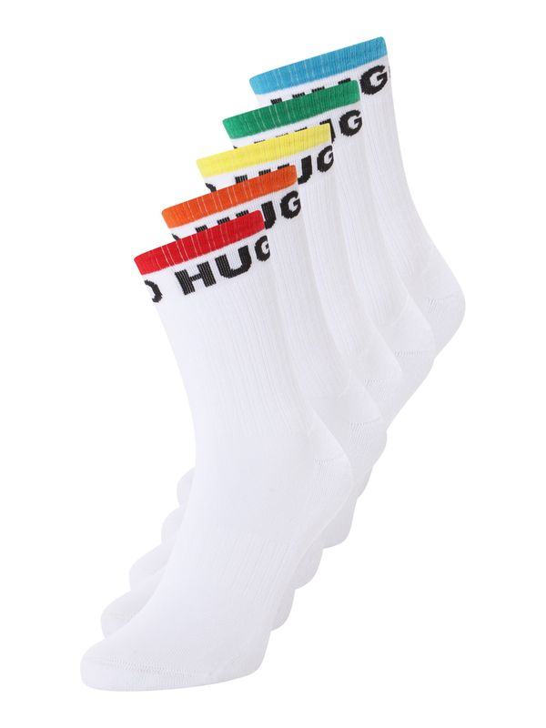 HUGO Red HUGO Red Къси чорапи 'RAINBOW'  жълто / тъмнооранжево / червено / бяло