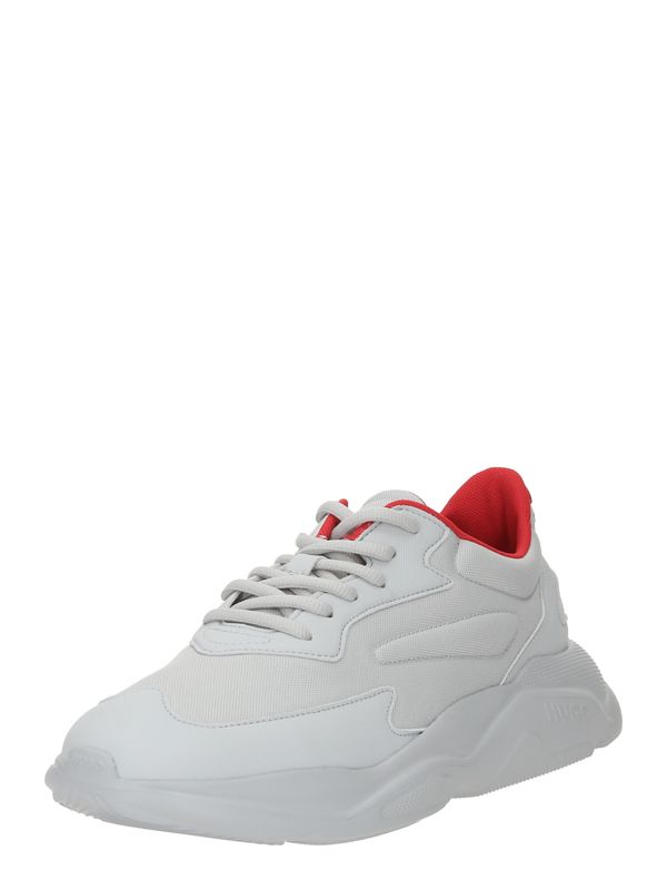 HUGO Red HUGO Red Ниски маратонки 'Leon'  светлосиво / карминено червено