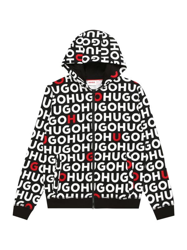 HUGO Red HUGO Red Плетена жилетка  червено / черно / бяло