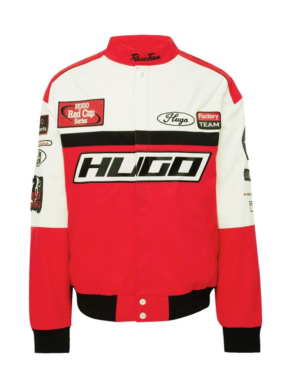 HUGO Red HUGO Red Преходно яке 'Bark'  червено / черно / бяло